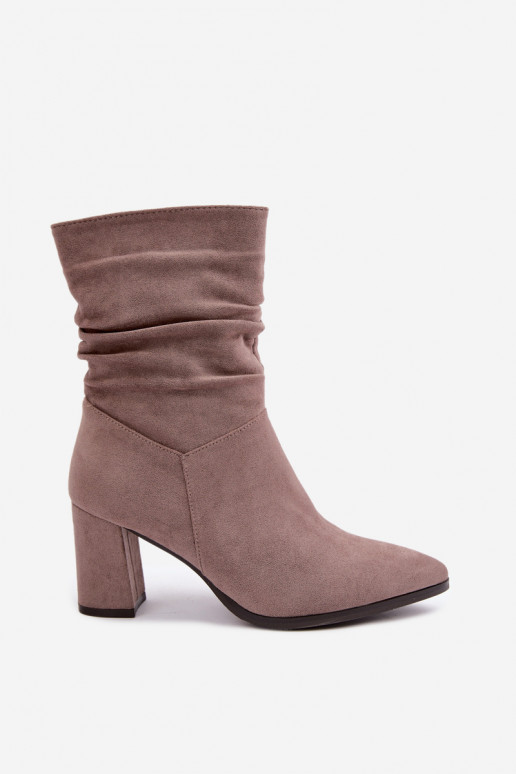 réchauffer Bottes pour femmes Avec un haut frisé couleur argile Dalessia