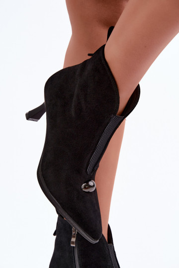 Chaussures pour femmes en faux daim avec talons T.Sokolski S2 Z26-281 en couleur noire 2