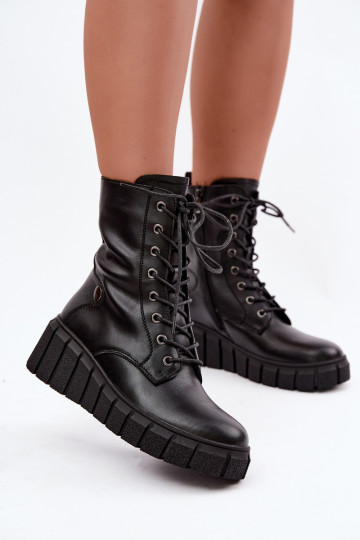 Bottines pour femmes chaudes à plateforme T.Sokolski AN Z26-160 en couleur noire 2