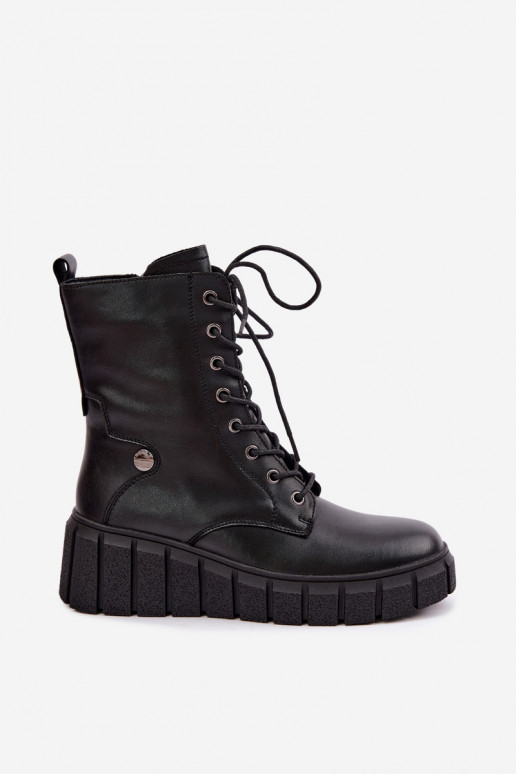 Bottines pour femmes chaudes à plateforme T.Sokolski AN Z26-160 en couleur noire
