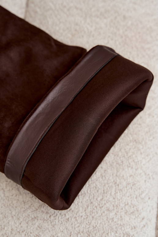 Bottes en chocolat à enfiler pour femmes avec talons Anica