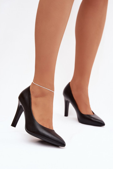 Escarpins noirs en simili cuir Sergio Leone 1446 2