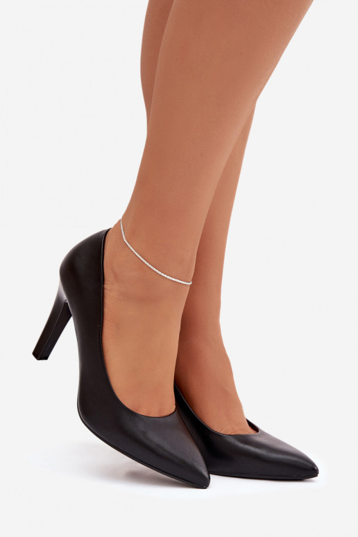 Escarpins noirs en simili cuir Sergio Leone 1446