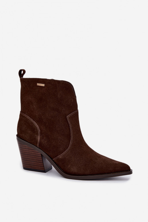 Bottines cowboy chocolat avec talons Big Star
