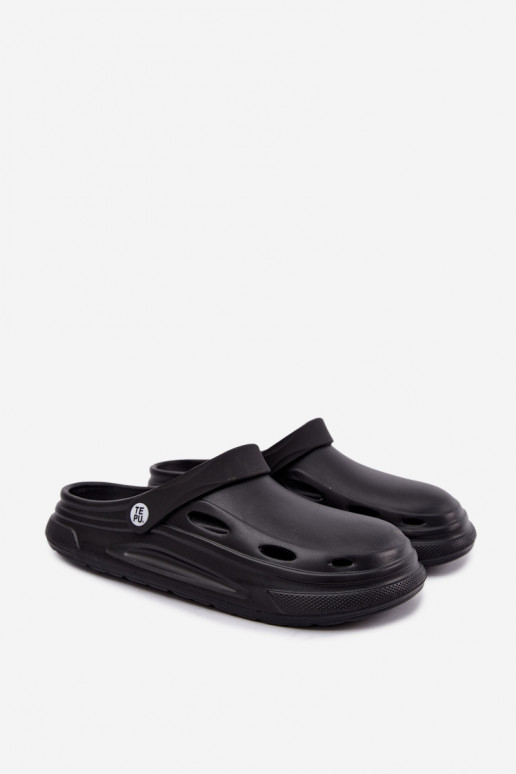 Sabots en mousse noirs pour hommes Toren