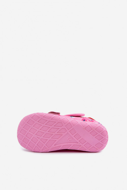 Chaussons pour enfants Milami avec fermetures auto-agrippantes et flamants roses en rose Reathiana