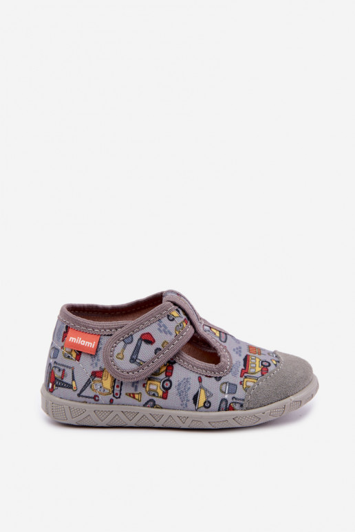 Chaussons pour enfants Milami avec fermetures auto-agrippantes en gris Jasimrra