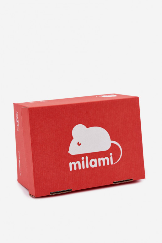 Chaussons pour enfants Milami avec fermetures auto-agrippantes et chats en gris Esnia