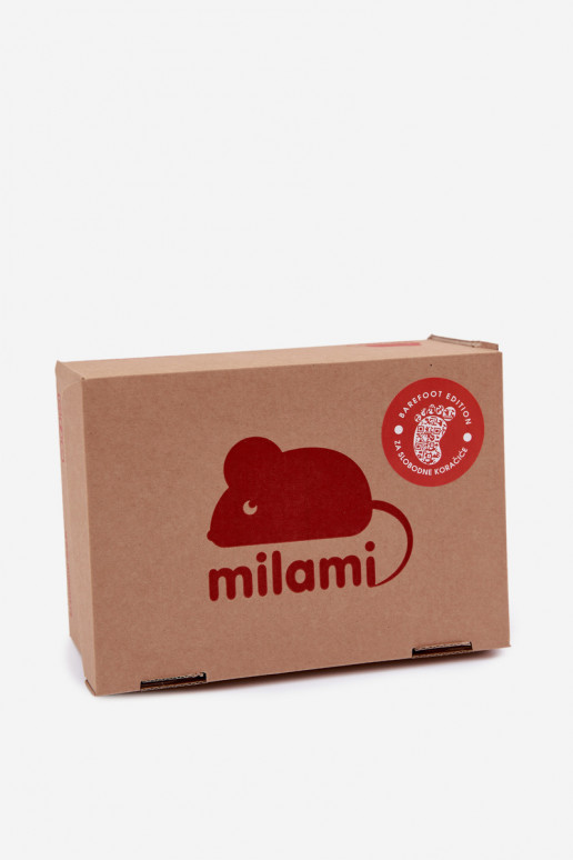 Chaussons pour enfants Barefoot Milami avec motifs de jungle en bleu marine Lumi