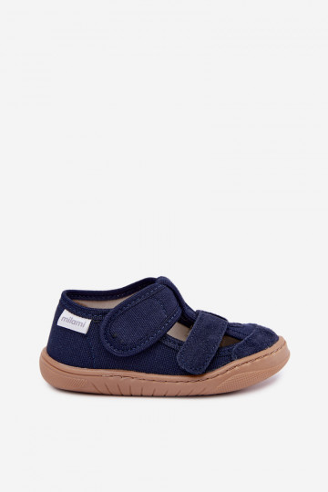 Chaussons pour enfants Barefoot Milami en bleu marine Lumi 2