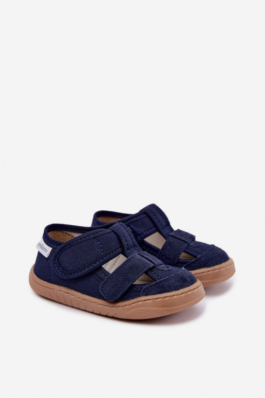 Chaussons pour enfants Barefoot Milami en bleu marine Lumi