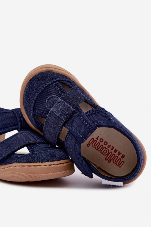 Chaussons pour enfants Barefoot Milami en bleu marine Lumi