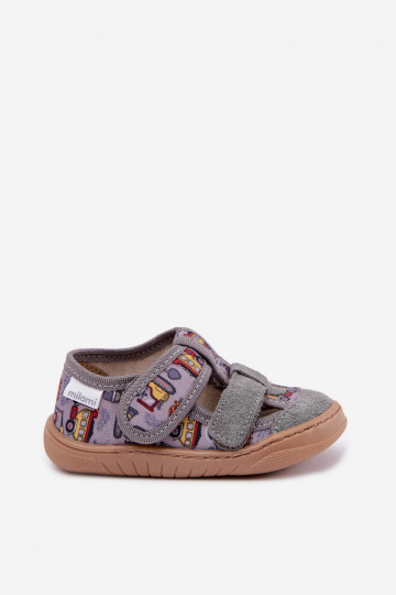 Chaussons pour enfants Barefoot Milami en gris Lumi 2