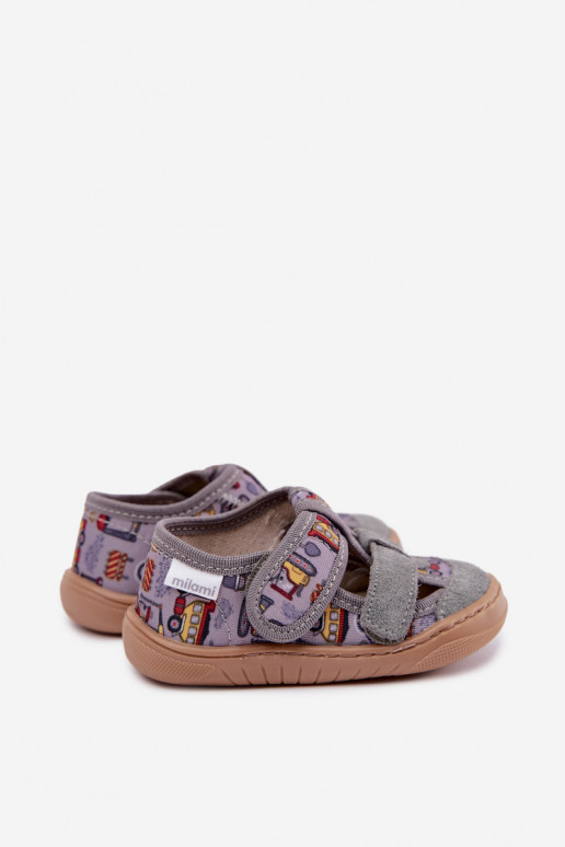 Chaussons pour enfants Barefoot Milami en gris Lumi