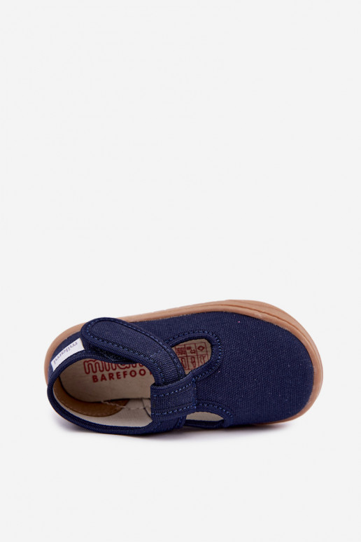 Chaussons pour enfants avec fermetures auto-agrippantes Milami bleu foncé Talirae