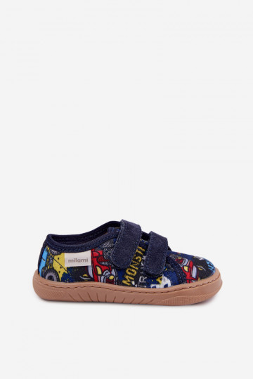 Chaussons pour garçons Milami bleu foncé Saphira 2