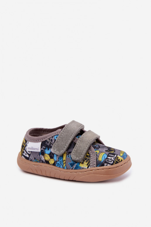 Chaussons pour garçons Milami gris Saphira