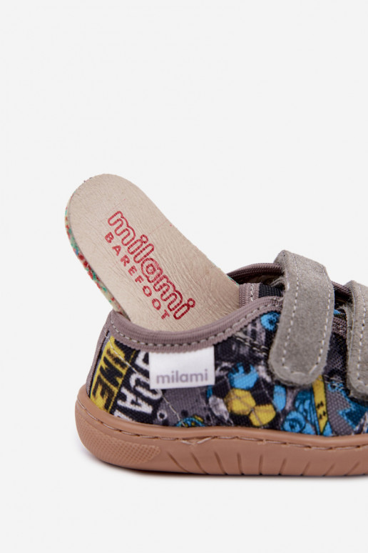 Chaussons pour garçons Milami gris Saphira