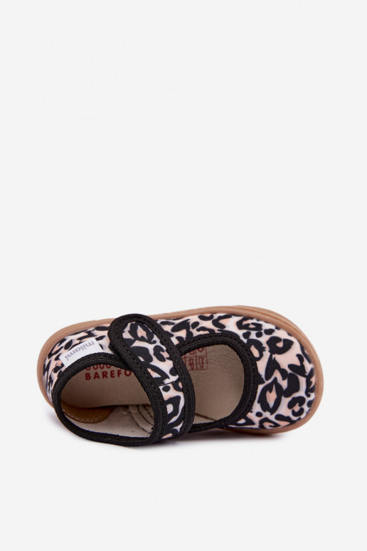 Ballerines pour enfants avec motif léopard sable Caelia