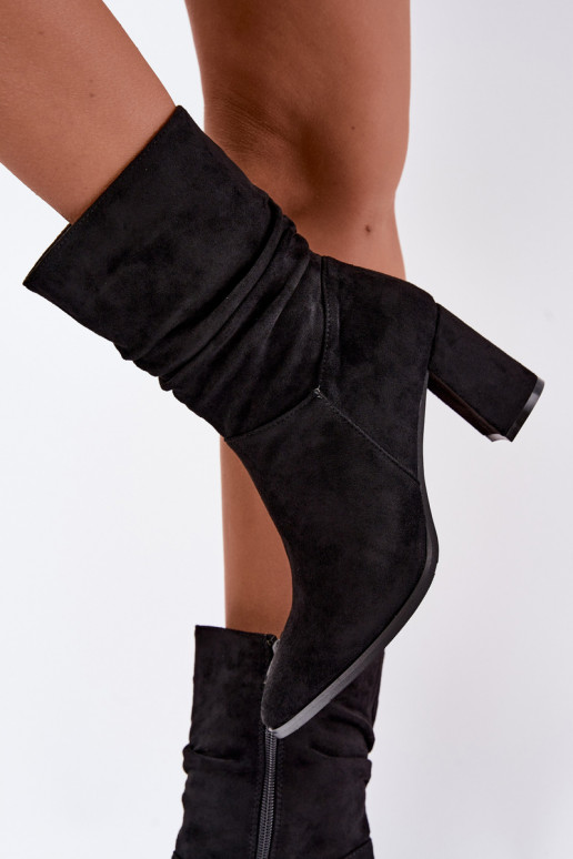 Bottines pour femmes chaudes avec tige incurvée noire Dalessia