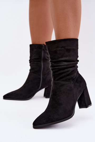 Bottines pour femmes chaudes avec tige incurvée noire Dalessia 2