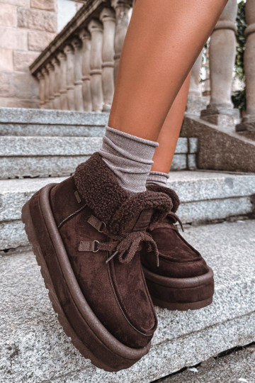 bottes de neige avec plateforme et isolation Big Star UU274214 couleur chocolat 2
