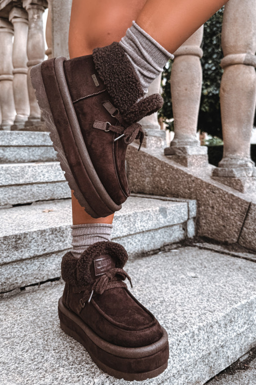 bottes de neige avec plateforme et isolation Big Star UU274214 couleur chocolat