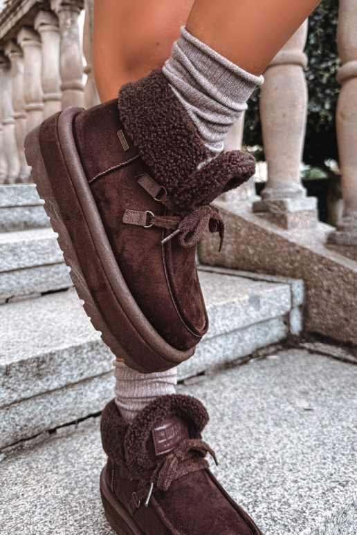 bottes de neige avec plateforme et isolation Big Star UU274214 couleur chocolat