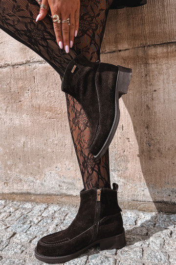 bottes isolées en daim naturel pour femmes Big Star UU274602 couleur chocolat