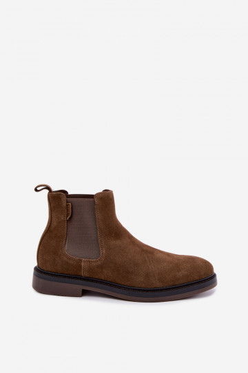 bottines stylées pour hommes en daim synthétique Big Star UU174277 couleur kaki 2