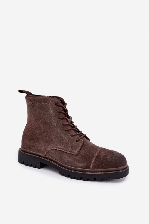 chaussures en daim pour hommes Big Star UU174220 couleur marron
