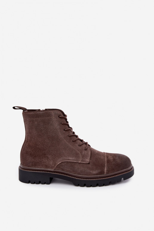 chaussures en daim pour hommes Big Star UU174220 couleur marron