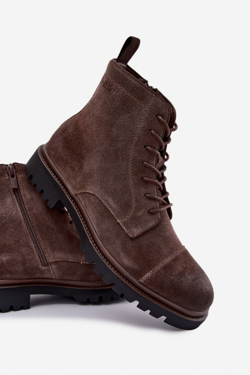 chaussures en daim pour hommes Big Star UU174220 couleur marron