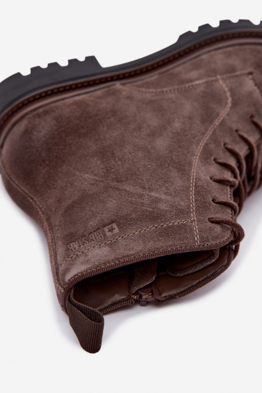 chaussures en daim pour hommes Big Star UU174220 couleur marron