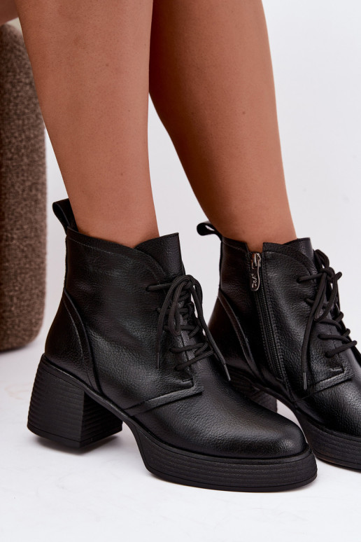 bottines isolées pour femmes D&A CR62-3368 en noir