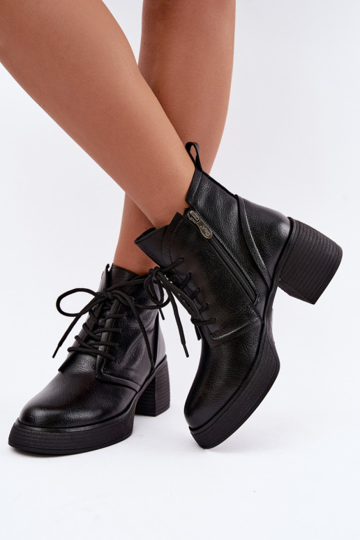 bottines isolées pour femmes D&A CR62-3368 en noir