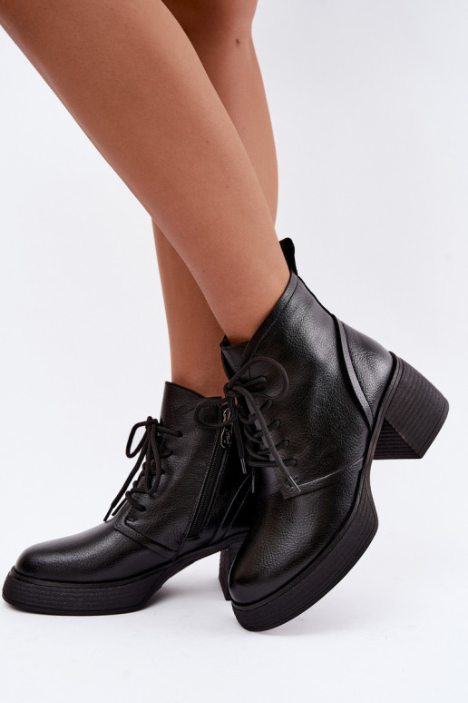 bottines isolées pour femmes D&A CR62-3368 en noir