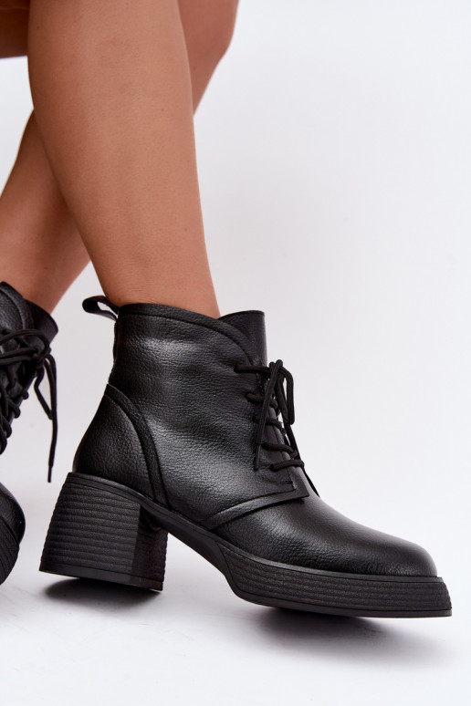 bottines isolées pour femmes D&A CR62-3368 en noir