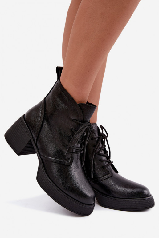 bottines isolées pour femmes D&A CR62-3368 en noir