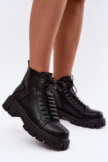 bottines pour femmes avec plateforme D&A JC62-1044 en noir 2