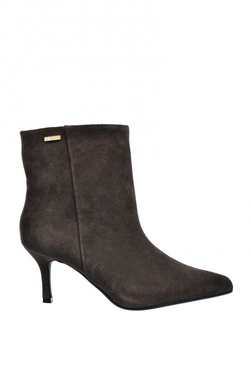 Bottes en daim avec talons fins et isolation, à enfiler Big Star UU274492 marron