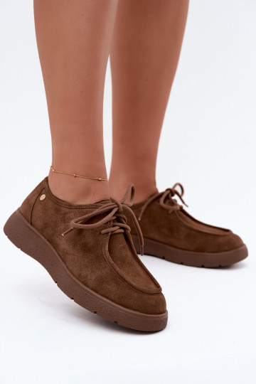 Chaussures en faux daim pour femmes Tai turiciejka K7189-04 en sable 2