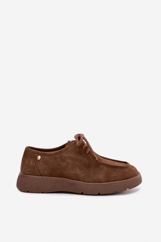 Chaussures en faux daim pour femmes Tai turiciejka K7189-04 en sable