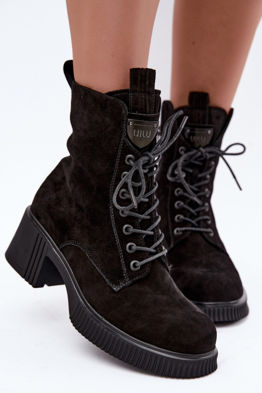 Bottines en daim isolées Klocke Tai turiciejka K7675-23 en noir