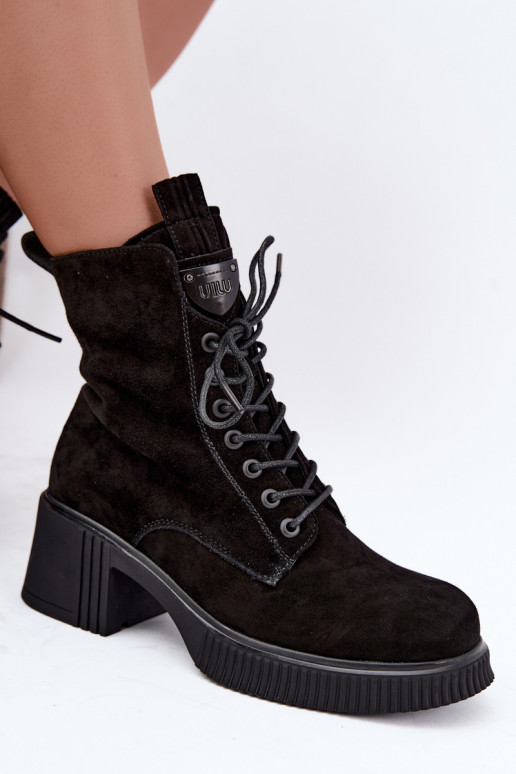 Bottines en daim isolées Klocke Tai turiciejka K7675-23 en noir