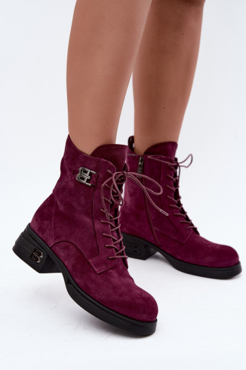 Bottes pour femmes en suédine isolées Vinceza 67044 bordeaux 2