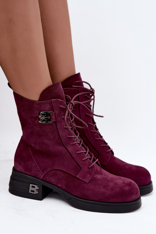 Bottes pour femmes en suédine isolées Vinceza 67044 bordeaux