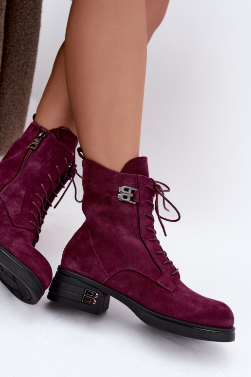 Bottes pour femmes en suédine isolées Vinceza 67044 bordeaux
