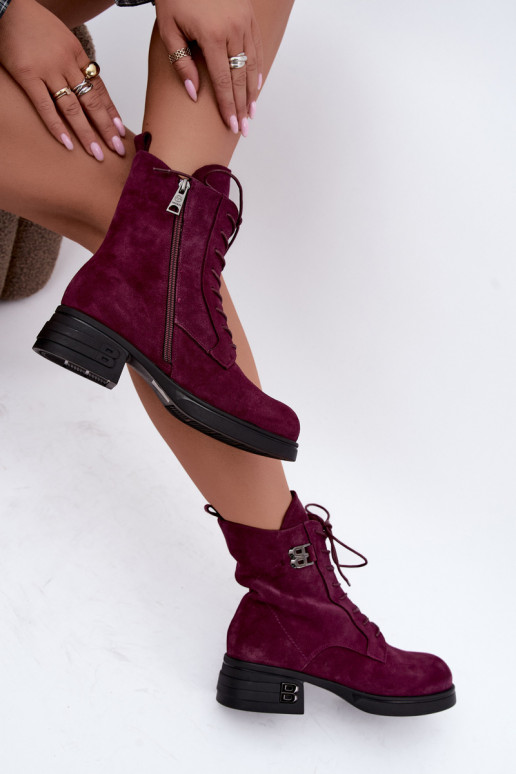 Bottes pour femmes en suédine isolées Vinceza 67044 bordeaux