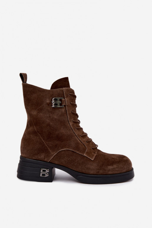 Bottes pour femmes en suédine isolées Vinceza 67044 marron